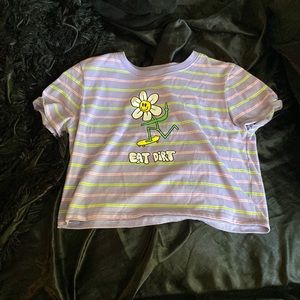 Cropped t-shirt with design